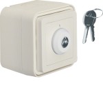 Berker 32713502 Schlüssel-Schalter Wechsler 2 Positionen und Aufdruck '1' und '2' AP W.1 polarweiß 