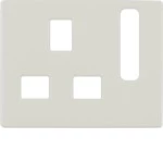 Berker 3313070002 Zentralstück für Steckdosen British Standard abschaltbar Arsys cremeweiß glänzend 