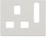 Berker 3313070069 Zentralstück für Steckdosen British Standard abschaltbar Arsys polarweiß glänzend 