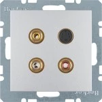 Berker 3315321404 3 x Cinch/S-Video Steckdose S.1/B.3/B.7 alu matt 