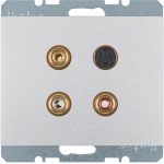 Berker 3315327003 3 x Cinch/S-Video Steckdose K.5 Alu 