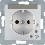 Berker 41081404 Schuko-Steckdose mit Überspannungsschutz S.1/B.3/B.7 alu matt 