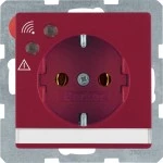 Berker 41086062 Schuko-Steckdose mit Überspannungsschutz Q.1/Q.3 rot samt 