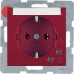 Berker 41088962 Schuko-Steckdose mit Überspannungsschutz S.1/B.3/B.7 rot glänzend 