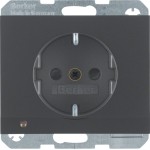 Berker 41097006 Schuko-Steckdose mit LED-Orientierungslicht K.1 anthrazit matt 