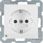Berker 41098989 Schuko-Steckdose mit LED-Orientierungslicht S.1/B.3/B.7 polarweiß glänzend 