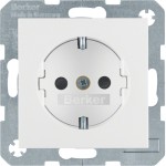 Berker 41231909 Schuko-Steckdose mit erhöhter Berührungsschutz S.1/B.3/B.7 polarweiß matt 