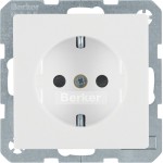 Berker 41236089 Schuko-Steckdose mit erhöhter Berührungsschutz Q.1/Q.3 polarweiß samt 