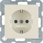 Berker 41238982 Schuko-Steckdose mit erhöhter Berührungsschutz S.1/B.3/B.7 cremeweiß glänzend 