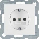 Berker 41238989 Schuko-Steckdose mit erhöhter Berührungsschutz S.1/B.3/B.7 polarweiß glänzend 