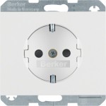 Berker 41357009 Schuko-Steckdose mit erhöhter Berührungsschutz K.1 polarweiß glänzend 