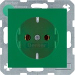 Berker 41431913 Schuko-Steckdose S.1/B.3/B.7 grün matt 