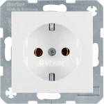 Berker 41438989 Schuko-Steckdose S.1/B.3/B.7 polarweiß glänzend 
