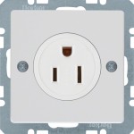 Berker 41666089 Steckdose mit Schutzkontakt 'USA/CANADA' NEMA 5-15 R Q.1/Q.3 polarweiß samt 