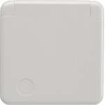 Berker 421109 Schuko-Steckdose mit Abdeckplatte und Klappdeckel wg Up IP44 polarweiß glänzend 