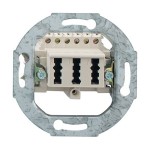 Berker / Rutenbeck 450009 TAE-Steckdose 3 x 6NFN Modul-Einsätze polarweiß matt 