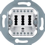 Berker 454409 TAE-Steckdose 2 x 6/6NFF Modul-Einsätze polarweiß matt 