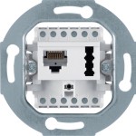Berker 458809 UAE 8(6)/TAE 6 F+N-Steckdose Modul-Einsätze polarweiß matt 