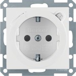 Berker 47081909 Schuko-Steckdose mit FI-Schutzschalter und erhöhter Berührungsschutz S.1/B.3/B.7 polarweiß matt 