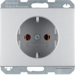 Berker 47157003 Schuko-Steckdose K.5 mit Schraub-Liftklemmen K.5 Aluminium eloxiert 
