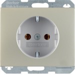 Berker 47157004 Schuko-Steckdose K.5 Edelstahl Metall mattiert 
