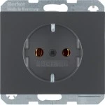 Berker 47157006 Schuko-Steckdose K.1 anthrazit matt lackiert 