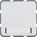 Berker 471909 Schuko-Steckdose mit Klappdeckel und Beschriftungsfür wg Up IP44 polarweiß glänzend 