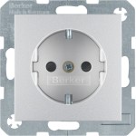 Berker 47231404 Schuko-Steckdose mit erhöhter Berührungsschutz S.1/B.3/B.7 alu matt lackiert 