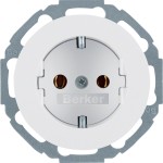 Berker 47272089 Schuko-Steckdose 45° R.1/R.3 polarweiß glänzend 