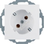 Berker 47278989 Schuko-Steckdose 45° S.1/B.3/B.7 polarweiß glänzend 