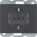 Berker 47357006 Schuko-Steckdose mit erhöhter Berührungsschutz K.1 anthrazit matt 