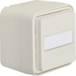 Berker 47413512 Schuko-Steckdose mit Klappdeckel und Beschriftungsfeld AP W.1 polarweiß 