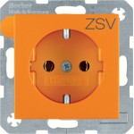 Berker 47431907 Schuko-Steckdose mit Aufdruck S.1/B.3/B.7 orange matt 