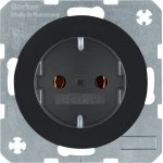 Berker 47432045 Schuko-Steckdose R.1/R.3 schwarz glänzend 