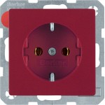 Berker 47436012 Schuko-Steckdose Q.1/Q.3 rot samt 