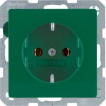 Berker 47436013 Schuko-Steckdose Q.1/Q.3 grün samt 