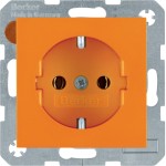 Berker 47438914 Schuko-Steckdose S.1/B.3/B.7 orange glänzend 