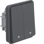 Berker 50553525 Jalousie-Serientaster-Einsatz mit Wippe 2-fach Aufdruck Pfeil W.1 grau 