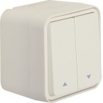 Berker 50753532 Jalousie-Serientaster mit Aufdruck Symbol Pfeil AP W.1 polarweiß 