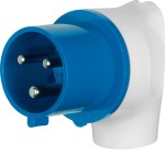 Berker 578301 CEE Winkelstecker 3-polig 32A Verbindungssysteme grau/blau 