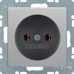 Berker 6161036084 Steckdose ohne Schutzkontakt Q.1/Q.3 alu samt lackiert 