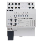 Berker 75314011 Jalousieaktor 4-fach 6A 24V DC Hand Status REG KNX lichtgrau 