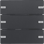 Berker 80143326 Tastsensor 3-fach Komfort mit Beschriftungsfeld KNX Q.1/Q.3/Q.7/Q.9 anthrazit samt 