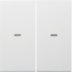 Berker 80960389 Abdeckung für Tastsensor-Modul 2-fach mit Linse S.1/B.3/B.7 polarweiß glänzend 