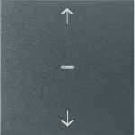 Berker 80961285 Abdeckung für Tastsensor-Modul 1-fach mit Pfeil-Symbol S.1/B.3/B.7 anthrazit 