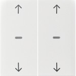 Berker 80961389 Abdeckung für Tastsensor-Modul 2-fach mit Pfeil-Symbol S.1/B.3/B.7 polarweiß glänzend 