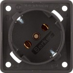 Berker 841852521 Schuko-Steckdose 45° mit Schraubklemmen Integro Modul-Einsätze braun matt 