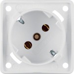 Berker 841852522 Schuko-Steckdose 45° mit Schraubklemmen Integro Modul-Einsätze polarweiß matt 