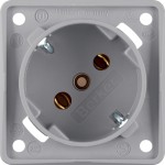 Berker 841852526 Schuko-Steckdose 45° mit Schraubklemmen Integro Modul-Einsätze grau matt 