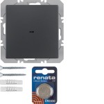 Berker 85655226 KNX-Funk Wandsender 1-fach flach quicklink Q.1/Q.3 anthrazit samt 